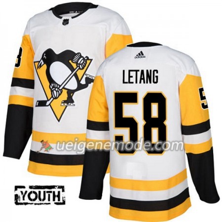 Kinder Eishockey Pittsburgh Penguins Trikot Kris Letang 58 Adidas 2017-2018 Weiß Authentic